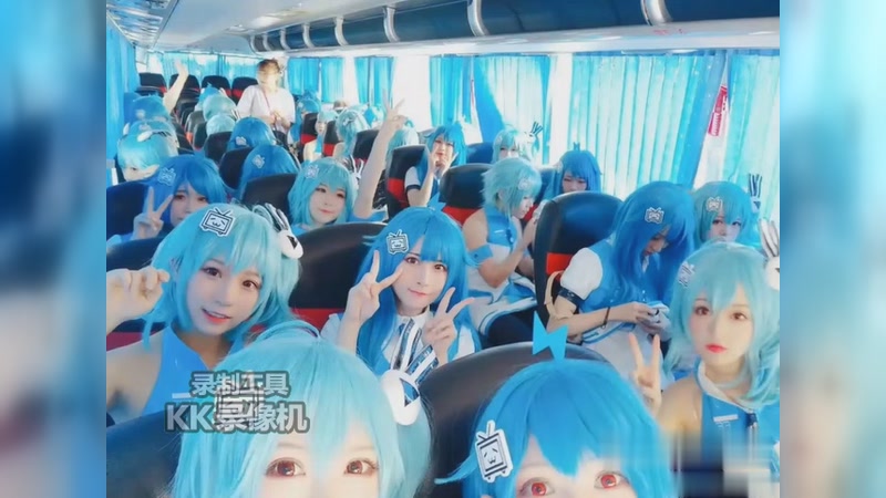 好看的一群萌妹子蓝发女孩少萝萝莉唯美治愈系小姐姐可爱的蓝发妹子们